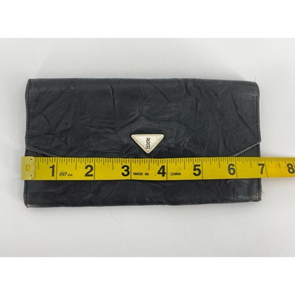 Yves Saint Laurent Vintage Black Crinkle Leather Wallet - Picture 11 of 11